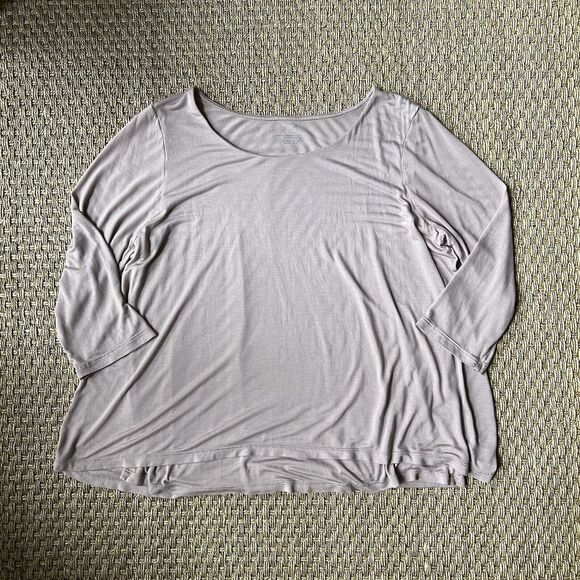 J JIll Pure Jill Supersoft 3/4 Sleeve Elliptical Tee Fawn Pink Size Large - Picture 1 of 6